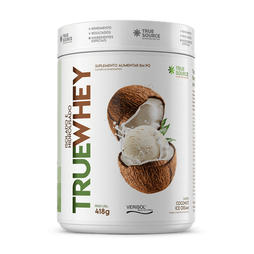 Whey Hidro e Isolado Coco Ice Cream 418g True Source