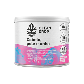 Cabelo, Pele e Unha 30 Gomas 90g Ocean Drop