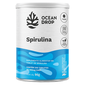 Spirulina 240 Tabletes 400mg Ocean Drop