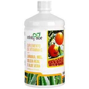 Suplemento de Babosa (aloe Vera) e Vitamina C Sabor Laranja, Mel, Geléia Real 500ml