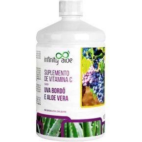 Suplemento de Babosa (aloe Vera) e Vitamina C Sabor Uva Bordô 1l